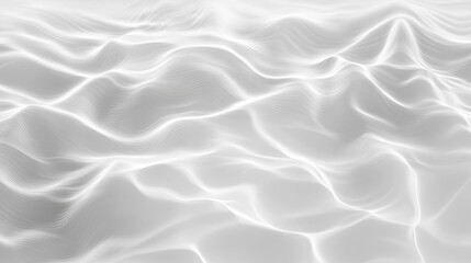 Poster - Abstract White Wave Patterns in Soft Light for Creative Backgrounds