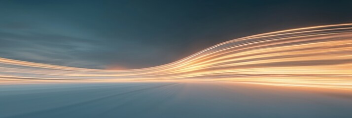 A blurry image of a wave with orange streaks