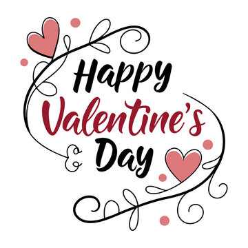 Happy Valentine's Day Typography Design