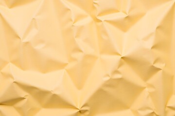 Poster - Yellow wrinkled paper texture with geometric patterns