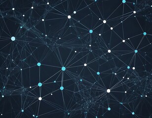 Poster - Abstract Network Nodes Connected By Lines