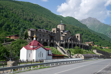 Wall Mural - Alan ancient Holy Dormition Monastery. Upper Fiagdon. North Ossetia-Alania, Russia