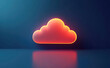 © NipaArts - Glowing neon cloud symbol on dark background.