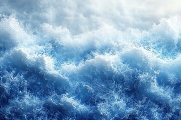 Poster - Beautiful gradient of blue and white with a stunning frost effect creating a winter atmosphere