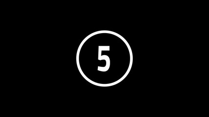 Modern Simple 10 second countdown animation 4K quality, 10 second countdown with circle animation, 10 to 0 animation countdown, countdown Animation, Circle countdown timer ten seconds