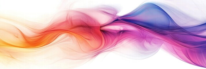 Poster - Vibrant abstract fractal patterns with flowing colors perfect for mock up and text placement. Generative AI