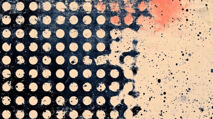 Poster - A vibrant abstract background featuring dotted patterns and splashes of color.
