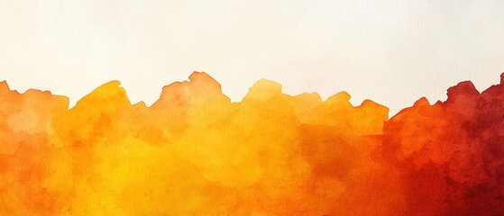 Poster - A vibrant watercolor background in warm hues of orange and yellow, perfect for design projects.