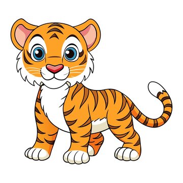 Siberian Tiger (Cub) vector illustration