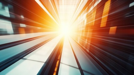 Poster - Dynamic Urban Background with Bright Light Effects