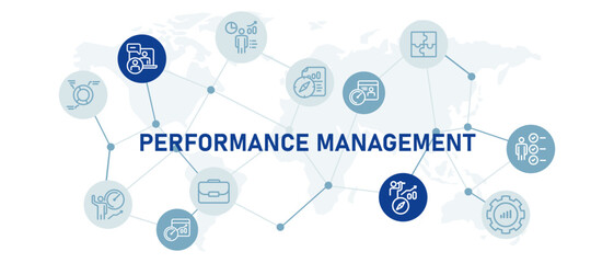 Poster - Performance Management employee or system review measurement perform analysis optimization of productivity effectiveness