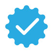 © Khalim Taufiqi - Vector Illustration blue verified with checkmark