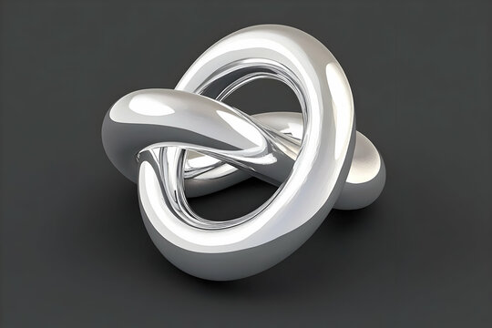 3D Silver Knot Illustration