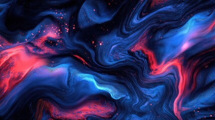 Poster - Colorful Swirling Abstract Background with Vibrant Blue and Red Hues