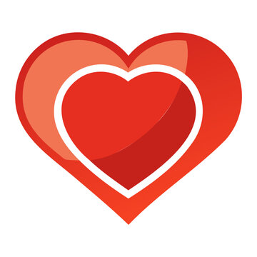 Heart and love symbol icon Silhouette vector illustration for graphic design. Vector art on a Transparent background.