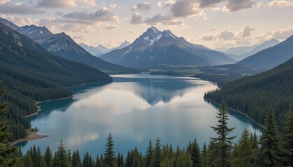  Breathtaking view of Zugspitze lake surrounded with forests in Eibsee
