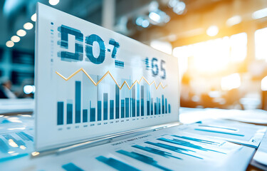 Poster - data analysis trends business office infographic presentation modern environment close-up view strat