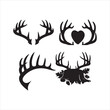 © mdshafikul - create a Deer antlers silhouette vector icon desing with a white background