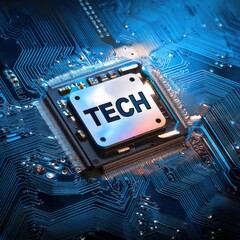 Poster - High-Tech Microchip Design on a Circuit Board