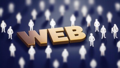 Poster - Web Connectivity and Digital Interaction Conceptual Illustration