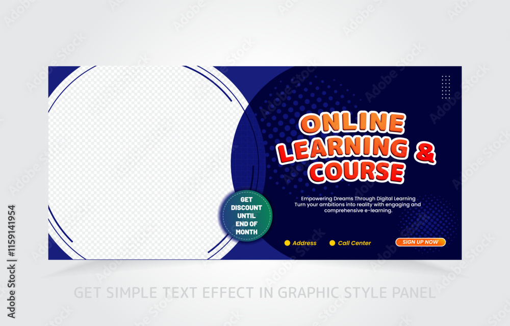 banner template design e-learning online and class master with free ...