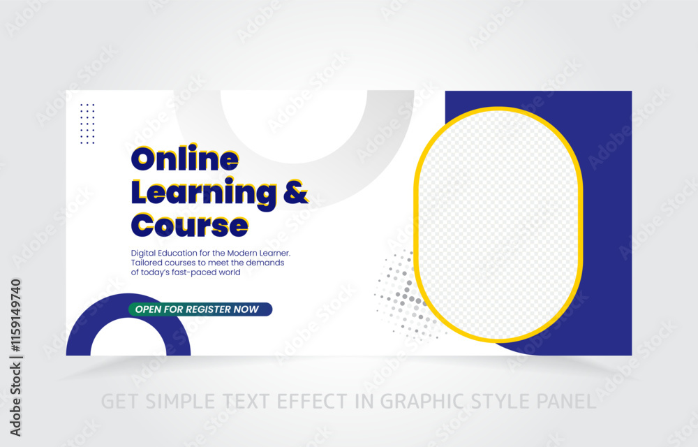 banner template design e-learning online and class master with free ...