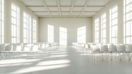 Poster - Bright and Spacious Classroom Setting for Education