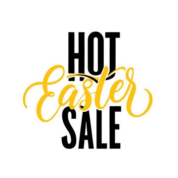 Hot Easter Sale lettering vector illustration (5)