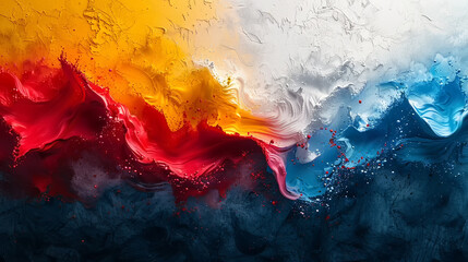 Wall Mural - vivid colors blend beautifully in a mesmerizing abstract