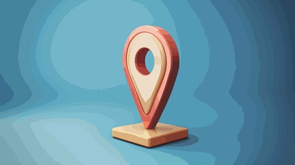 Flat Location Marker Icon for Apps and Websites
