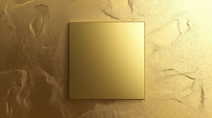 square   blank  gold  photo   isolated on 3 d gold background