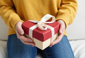 Canvas Print - person holding a gift