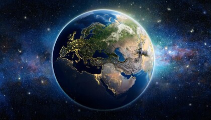 Wall Mural - earth and moon
