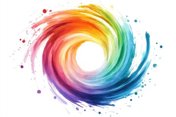 Poster - A vibrant splash of color on a white background, ideal for use in designs related to art, creativity, and inspiration