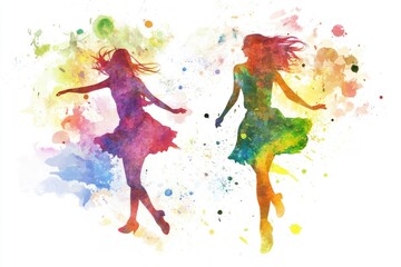 Poster - A compact image of two women standing side by side, possibly friends or family members
