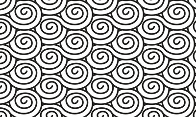 swirl pattern background: abstract black and white design. the image displays a seamless pattern of 