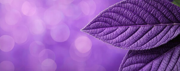 Wall Mural - Lavender leaves abstract background concept. Beautiful purple leaves with a blurred background create a soothing atmosphere.