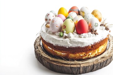 Poster - A cake with eggs placed on top