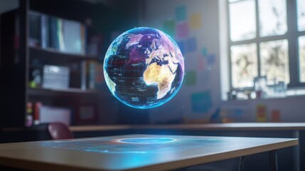 Poster - Holographic Representation of Earth in Modern Classroom Setting