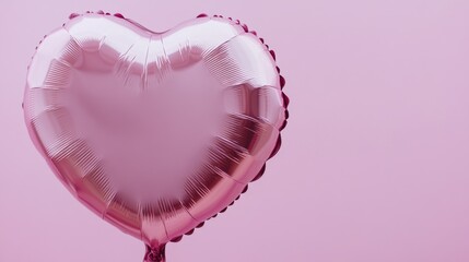 Poster - A pink heart shaped balloon on a stick, perfect for parties and celebrations