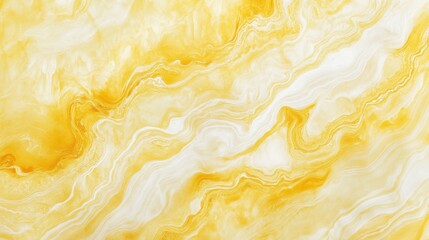 Poster - Swirling Yellow and White Abstract Pattern with Fluid Design