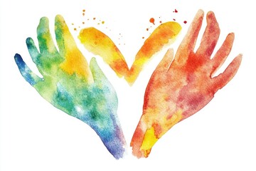 Aufkleber - Two hands making a heart shape with fingers