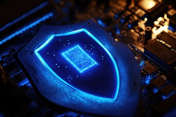 Poster - Detailed image of a computer motherboard
