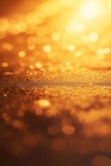 Poster - A close-up of a blurry surface with a sun in the background, ideal for use in abstract or nature-themed designs