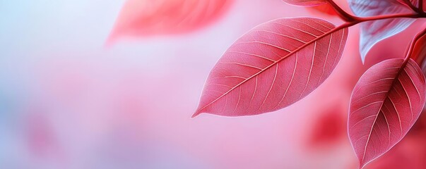 Poster - Mahogany tree abstract background idea. Vibrant pink leaves creating a soft, serene background for nature-inspired designs.