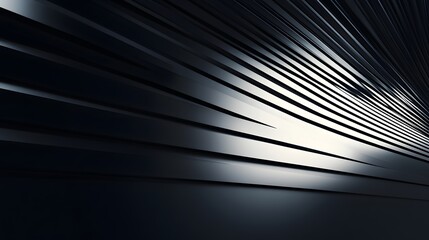 Poster - Abstract Dark Grey Metallic Parallel Lines Design