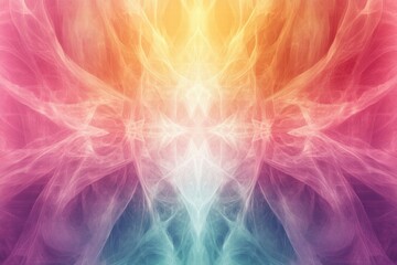 Aufkleber - Colorful abstract fractal patterns showcasing vibrant gradients and intricate textures. Generative AI
