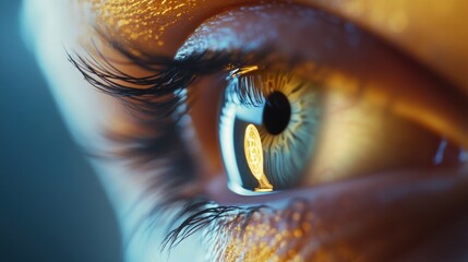 Poster - A detailed shot of an individual's eye, perfect for medical or scientific use