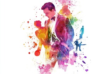 Wall Mural - Businessman standing with formal attire, possibly for meeting or presentation