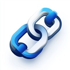 Poster - A modern blue link illustration symbolizing connection and unity.